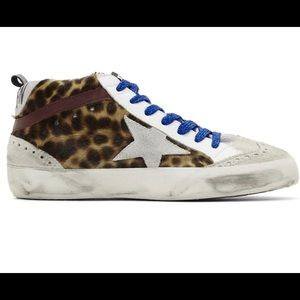 Golden Goose Grey Leopard Mid Star Pony Sneakers38